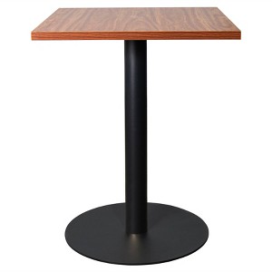 Leisuremod Vail 24-Inch Square Dining Table with MDF Top and Round Steel Base for Kitchen, Dining, and Pub - 1 of 4