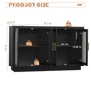 Sideboard Buffet Cabinet with Storage, Large Sideboard Cabinet with 4 Fluted Glass Doors - 3 of 4