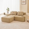 PexFix Modern L-Shaped Modular Sectional Sofa for Living Room Corduroy Fabric 2-Seater Couch with Deep Seat and Movable Ottoman Anti-slip - 2 of 4