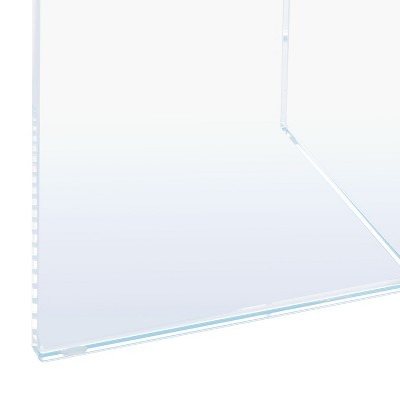 Edwards Turquoise Round Acrylic Accent Table with Clear Base