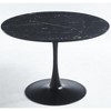 NicBex 42.12" Mid-century Round Dining Table,Kitchen Table with MDF Table Top for 4-6 Seaters,Black - 2 of 4
