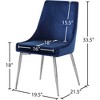Meridian Furniture,Karina Velvet Dining Chair, Set of 2 - 4 of 4