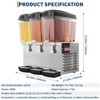 18L Commercial Beverage Dispenser, 1 Tank Iced Tea Drink Machine, 150W Juice Dispenser Stainless Steel Design, Fast Cooling, Easy to Clean, Perfect - 2 of 4