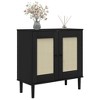 vidaXL Sideboard SENJA Rattan Look Black 31.5 in.x13.8 in.x31.5 in. Solid Wood Pine - 3 of 4
