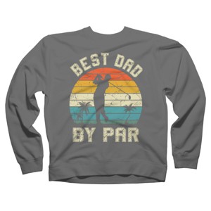 Adult Design By Humans Best Dad By Par Tropical Golf By  Sweatshirt - 1 of 2