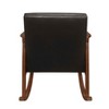 CAVINAS Faux Leather Glider Rocking Chair with Mid-Height Button Tufted Backrest,Upholstered Rocking Chair,Nursery Accent Chair for Bedroom - 4 of 4