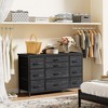 Wide Dresser with 10 Large Drawers for 55'' Long TV Stand with Power Outlet Entertainment Center - 2 of 4