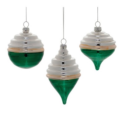 Melrose Two-Tone Glass Ornament (Set of 12)