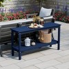 WestinTrends Malibu 55" All Weather HDPE Outdoor Patio Two Shelf Table - 2 of 4
