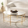 Edmund Cocktail Coffee Table - Gold/glass - Safavieh : Target