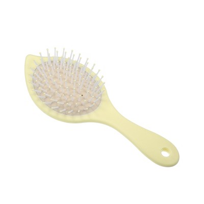 Unique Bargains Women's Leaves Shape Travel Wet Hair Brush 1 Pc