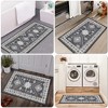 FURNIinspire Floor Mats 2 Piece Farmhouse Kitchen Rug Washable Area Rugs Non Skid Bohemian Mat for Hallway Entryway, Grey, 60"*20" - 4 of 4