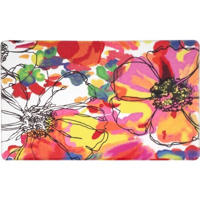 World Rug Gallery Contemporary Modern Floral Anti Fatigue Standing