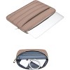 MaseiKar 13-14 inch Laptop Case, 13.3 inch Puffy Laptop Sleeve Compatible with MacBook Air 13, Lenovo, Polyester Horizontal Bag with Small Case,Brown - 3 of 4