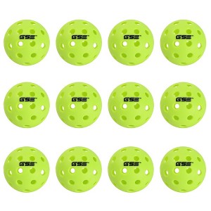 GSE 12-Pack Outdoor Pickleball Balls. 40 Holes Pickleballs - 1 of 4