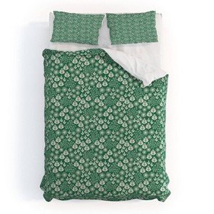 Deny Designs Maritza Lisa Retro Forest Flora Pattern Duvet and Sham Set - 1 of 4
