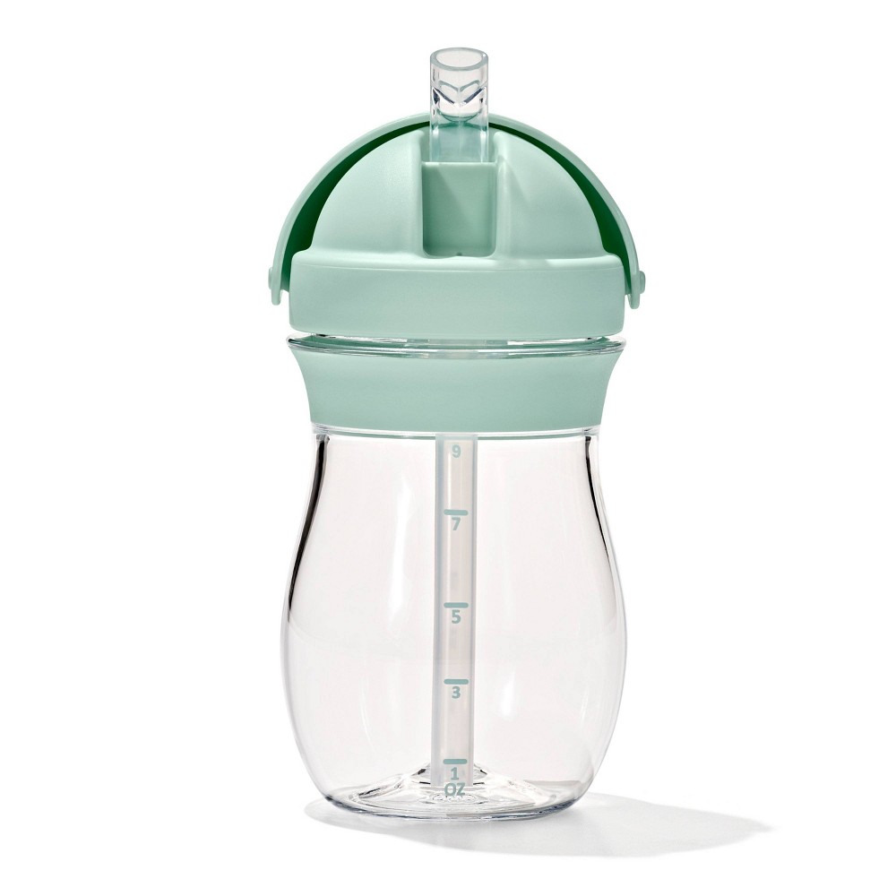 Photos - Glass Oxo Tot 9oz Transitions Straw Cup - Opal: BPA-Free, Non-Slip Grip, Leakproof, Spillproof 