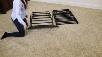 Twin Black Metal Platform Bed Frame with Storage