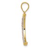 Black Bow Jewelry 14k Yellow & Rose Gold with White Rhodium D/C Crescent Moon Pendant - 2 of 4