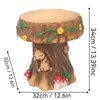 Vynxaria Resin Squirrel Garden Chair Decoration, 12.6" Tree Stump Stool£¬Brown - 3 of 4