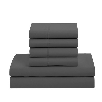Full Gray 7-Piece Down Alternative Microfiber Bed Set
