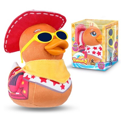Maxi Kwaaks Clint Duck Plush – 6" (15cm) Printed Soft Toy with Stitched Eyes, Fluffy Touch & 3 Matching Accessories – Mix & Match Cute Plushie