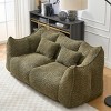 Chenille Double Bean Bag Sofa with Armrests and Foam Core, Square Recliner Seat for Indoor Relaxation and Gaming-Baofuwish - 3 of 4
