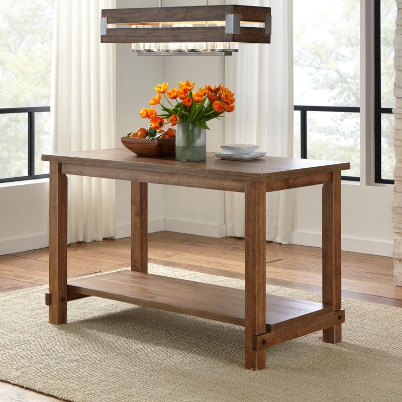 Hathaway Nailhead Counter Height Dining Table Driftwood - Buylateral, 3 of 9