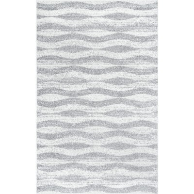 Nuloom Tristan Geometric 8x10 Area Rug for Living Room Bedroom Dining Room Kitchen, Grey/Off White