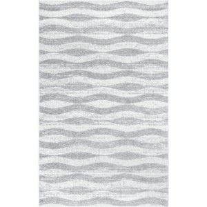 Nuloom Tristan Geometric 5x8 Area Rug for Living Room Bedroom Dining Room Kitchen, Grey/Off White - 1 of 4