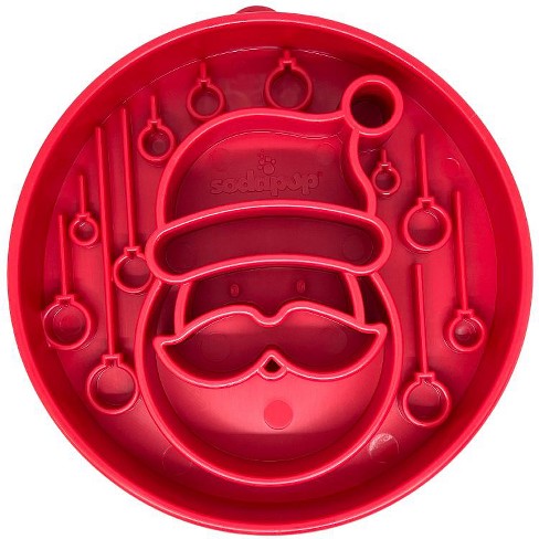 Santa Design eBowl Enrichment Slow Feeder Bowl for Dogs red large