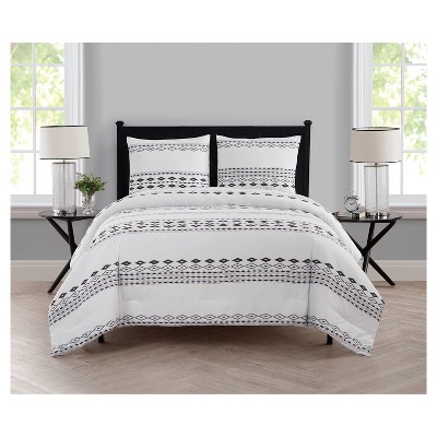 White Azteca Printed Comforter Set - VCNY®