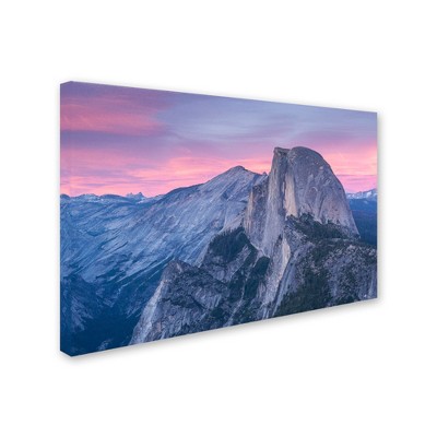 Trademark Fine Art -Adam Burton 'Half Dome from Glacier' Canvas Art