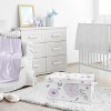 Sweet Jojo Designs Girl Fabric Storage Toy Bin Watercolor Floral Purple Pink and Grey - 2 of 4