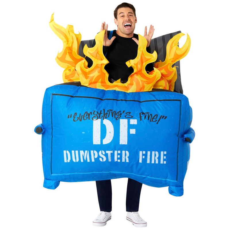 Rubies Dumpster Fire Adult Inflatable Costume, 4 of 6