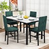 Hooseng 5 Pieces Kitchen Table And Chairs Set, Dining Table Set for 4, Rectangular Dining Table Set with Four Upholstered Chairs And Faux Marble Top - 3 of 4
