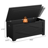 homfan Storage Chest, Wooden Storage Bench with Safety Hinges, Easy Assembly, Large Toy Chest for Entryway, Living Room, Bedroom - 3 of 4