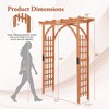 Costway Premium Outdoor Wooden Fir Arbor Arch Pergola Trellis Wood Garden Yard Lattice - 3 of 4