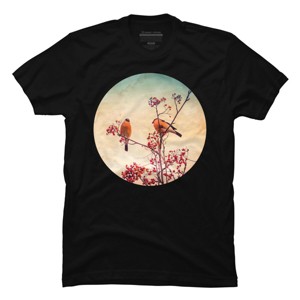 Men's Design By Humans Bullfinch eat rowan By AnnArtshock T-Shirt - 1 of 4