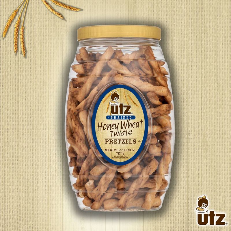 Utz Braided Honey Wheat Twists Pretzels Barrel - 24oz, 4 of 7