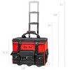 XtremepowerUS Rolling Tool Bag 18" With Wheels Portable Storage Organizer - 3 of 4