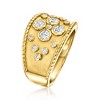 Ross-Simons 0.50 ct. t.w. Diamond Etruscan-Style Wide Ring in 18kt Gold Over Sterling - 3 of 4