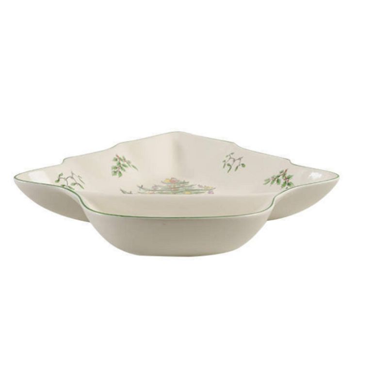 Spode Christmas Tree Chip and Dip Tray 14 Inch Tree Shaped Dish, Made of Earthenware, 3 of 4