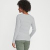 Lands' End Women's Lightweight Waffle Skimming Long Sleeve Notch Neck T-shirt - 2 of 4