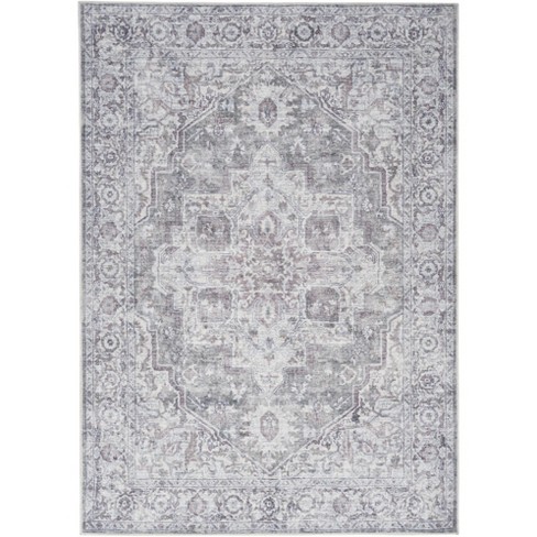 Nicole Curtis Machine Washable Series 1 Vintage Indoor Area Rug Ivory ...