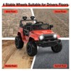 12V Kids Ride-On Truck w/Remote - 3 Speeds (Max 2.5MPH), Dual Motors, LED Lights, Music (Ages 3-8, 61lbs) - 3 of 4