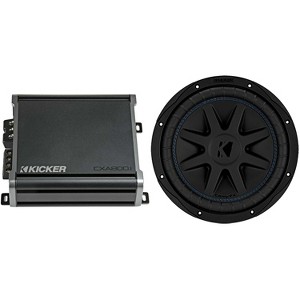 Kicker 50CVX102 CompVX 10" Sub, Dual 2-Ohm & 46CXA8001 Amplifier - 1 of 4