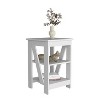NicBex Nightstand with Storage Space Modern 3-Tier End Table with Stylish Cross-Design,Suitable for Bedroom,Living Room - 2 of 4