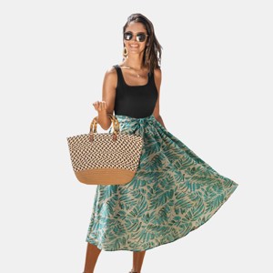 Women's Tropical Leaf Print Maxi Dress - Cupshe - 1 of 4