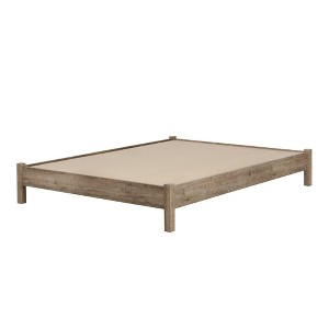 Munich Platform Bed Weathered Oak - South Shore - 1 of 4